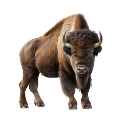 buffalo isolated on white background - obrazy, fototapety, plakaty