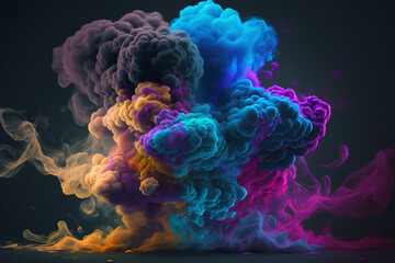 Colorful smokes background 