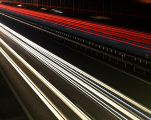 Fototapeta na wymiar night light motorway