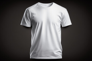 isolated white t-shirt  with black background 