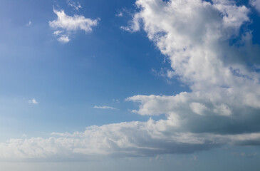 Fototapeta na wymiar blue sky replacement with clouds