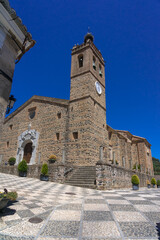 Fototapeta na wymiar Beautiful church of San Martin in Almonaster La Real in Huelva province, Andalucia, Spain.