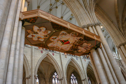 Interior of York Minster in the city of York, UK