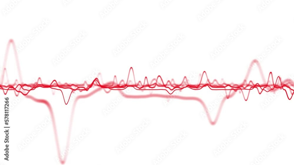 Poster artistic red seamless looping heart electrocardiogram rate animation. isolated on white copy space b