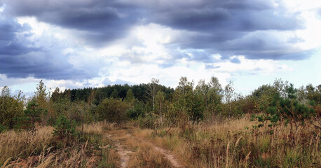 clouds over the field in summerclouds over the field in summer