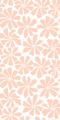Groovy daisy flower seamless pattern. Cute hand drawn floral background.