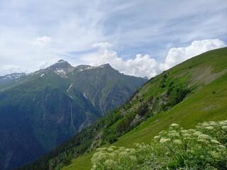 Fototapeta premium travel nature sky view mountain beautiful summer scenic scenery lake