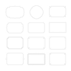 Set of vintage borders. Vector elements on white background. Ready for your design. EPS10.