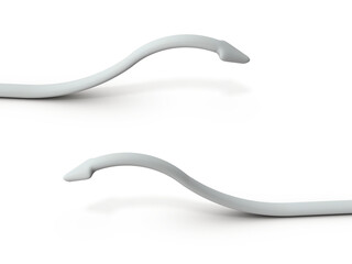 蛇のように頭をもたげた矢印