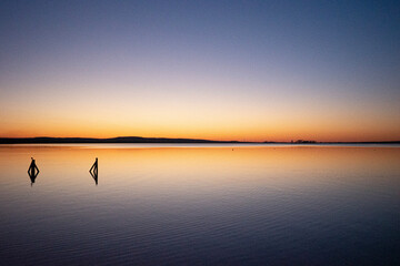 sunset on the lake