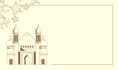 yellow mosque in square frame