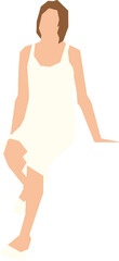 Obraz na płótnie Canvas Sitting Woman Silhouette 8