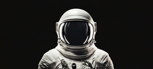 Portrait of astronaut floating in space. Generative AI. - obrazy, fototapety, plakaty