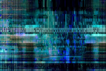 Digital Disruption: Test Screen Glitch Texture. Generative AI