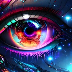 cyberpunk/sci-fic eye - AI Generayed