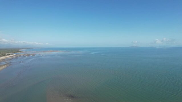 Spectacular aerial footage of Bushland Beach Townsville Queensland, Australia