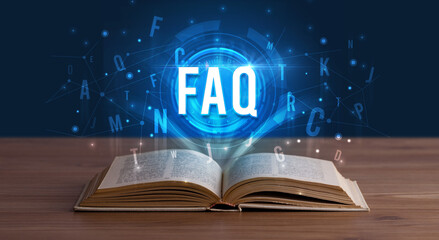 Technology abbreviation coming out from an open book