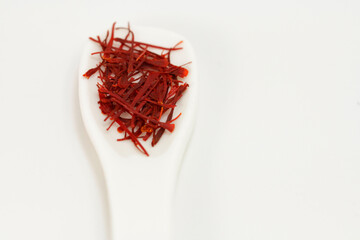 Saffron threads exempted with text free space