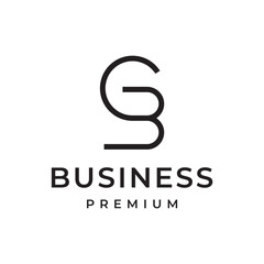 BG GB initial letter symbol logo icon vector