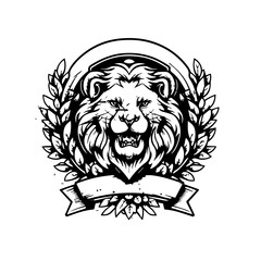 Obraz premium lion vector svg