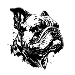 Bulldog head vector