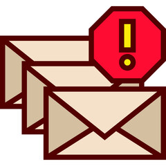 Spam Emails Color Icon