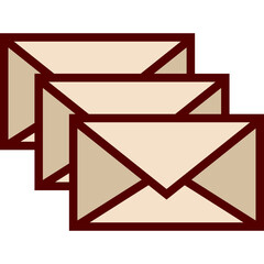 Emails Stack Color Icon