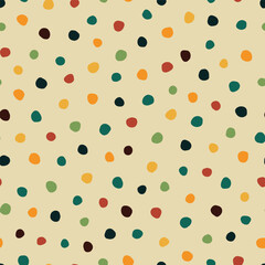 Colorful Polka Dot Seamless Vector Repeat Pattern