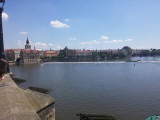 Prague during hot day