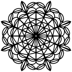 Mandala pattern abstract floral ornament