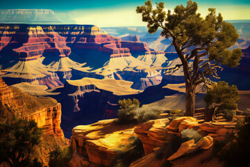 Grandeur of Grand Canyon.  Generative AI...