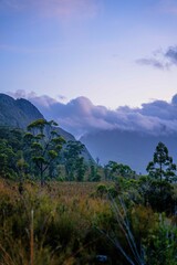 blue hour in the mountains