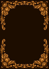 Classic style frame design with exquisite engraving and luxury