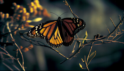 One Monarch Butterfly