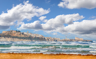 Gorgeous view on Vieste and Pizzomunno beach