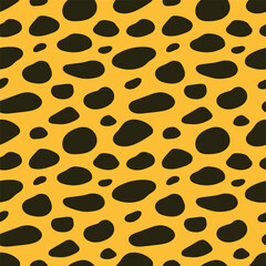 Cheetah spots seamless pattern. Vector repeating background. EPS10.
