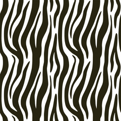 Zebra seamless pattern. Vector repeating background. EPS10.
