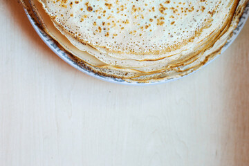 pancakes on a plate on the table