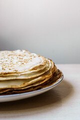 pancakes on a plate on the table