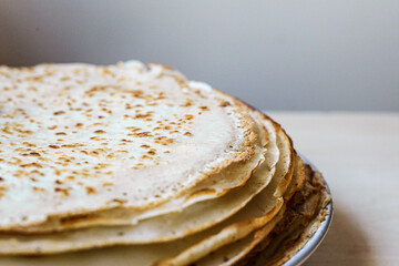 pancakes on a plate on the table
