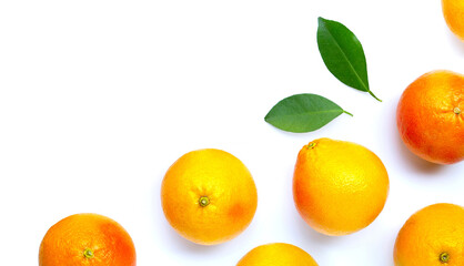  Grapefruits on white background.