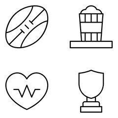 Football Vector Line Icon 