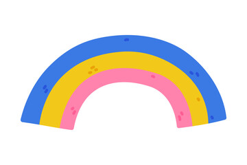 Fototapeta premium Rainbow as Creative Element Isolated on White Background Vector Illustration