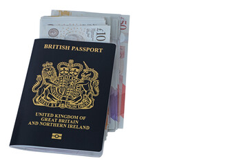 UK passport and sterling money