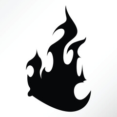 Minimalist vector of a fire blaze.