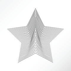 Minimalist vector of abstract star shaped lines.