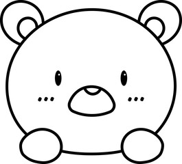 Bear drawing isolated