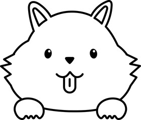 Dog cute drawing isolated