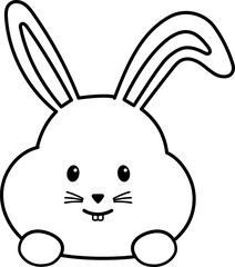 Rabbit drawing isolated