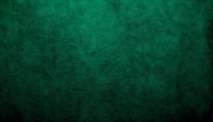 Fototapeta premium Dark green toned background, Grunge green background, Texture of decorative plaster on a concrete wall, dark green texture of rough grained surface